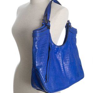 Elie Tahari Genuine Leather Tote Bag 100% Authentic Cobalt Royal Blue